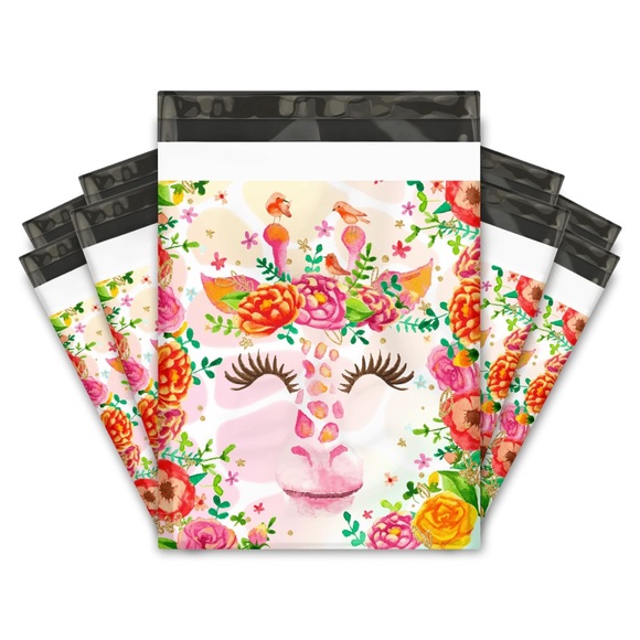 Other - 10x13 Poly Mailers | Colorful Giraffe
